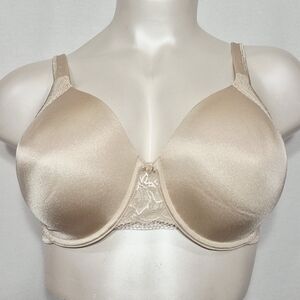 42D Bali 3547 3B47‎ One Smooth U Support Lace Trim UW Bra Beige NWT